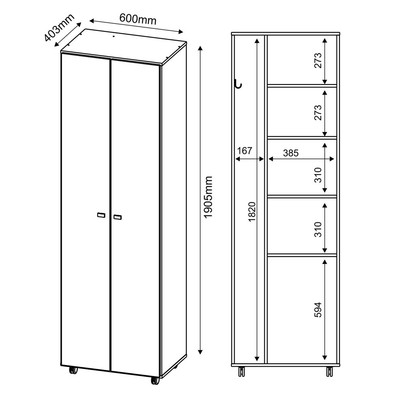 Armário Multiuso 2 Portas Am3101 Branco - Tecno Mobili