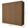 Guarda-Roupa Casal Itália 3 Portas 4 Gavetas de Correr Freijó - Minastex