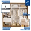 Guarda-Roupa Casal Itália 3 Portas 4 Gavetas de Correr Freijó - Minastex