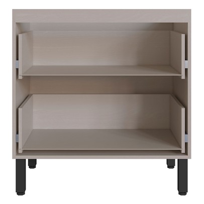 Armário de Cozinha 80 Cm 2 Gavetas Fumê - Quiditá Móveis