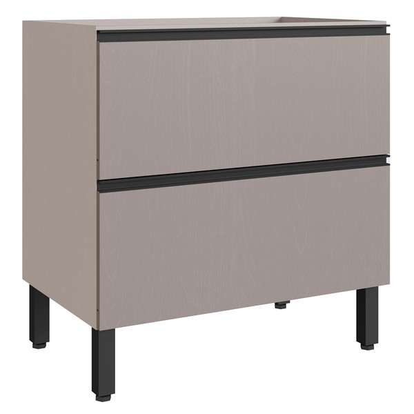 Armário de Cozinha 80 Cm 2 Gavetas Fumê - Quiditá Móveis