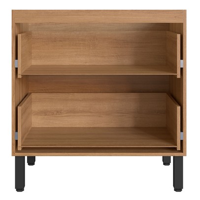 Armário de Cozinha 80 Cm 2 Gavetas Montana/Grafite - Quiditá Móveis