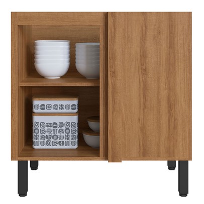 Armário de Cozinha de Canto 1 Porta 1 Prateleira Montana/Grafite - Quiditá Móveis