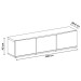 Rack para TV Até 60 Polegadas Eros 1,80 2 Portas 1 Gaveta Off White/Cedro - Casa D