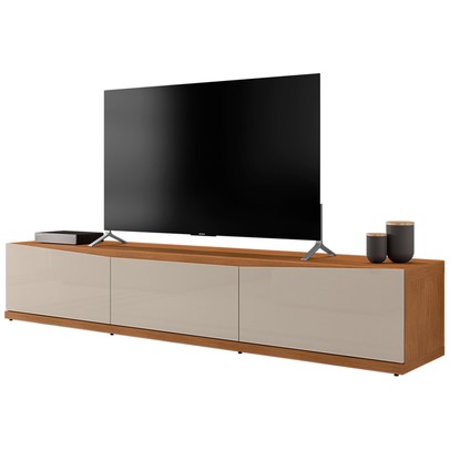 Rack para TV Até 60 Polegadas Eros 1,80 2 Portas 1 Gaveta Off White/Cedro - Casa D