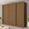 Guarda-Roupa Casal Nápoli 3 Portas 6 Gavetas Freijó - Minastex