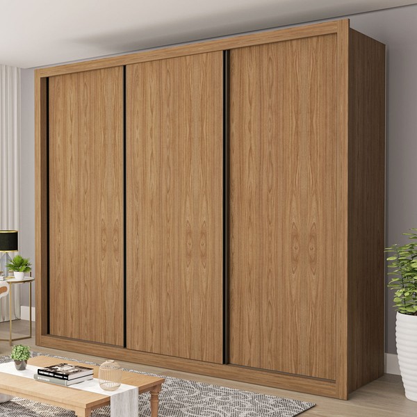 Guarda-Roupa Casal Nápoli 3 Portas 6 Gavetas Carvalho - Minastex