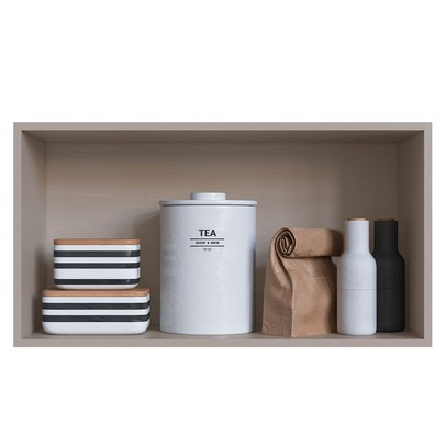 Armário Aéreo Cozinha 80 Cm 1 Porta Basculante Fumê/Montana - Quiditá Móveis