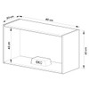 Armário Aéreo Cozinha 80 Cm 1 Porta Basculante Montana/Fumê - Quiditá Móveis