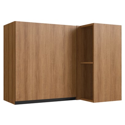 Armário Aéreo Cozinha de Canto 1 Porta 2 Prateleiras Montana - Quiditá Móveis