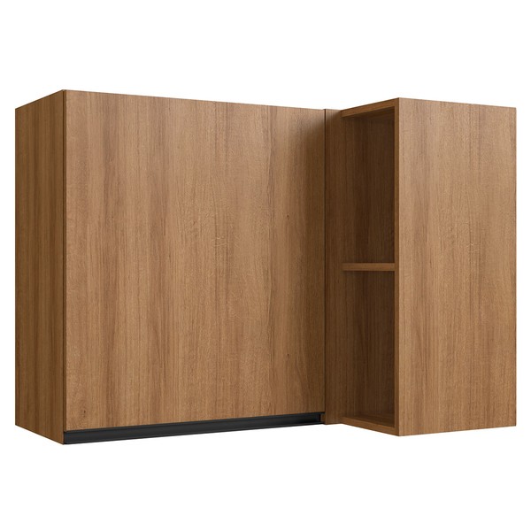 Armário Aéreo Cozinha de Canto 1 Porta 2 Prateleiras Montana - Quiditá Móveis