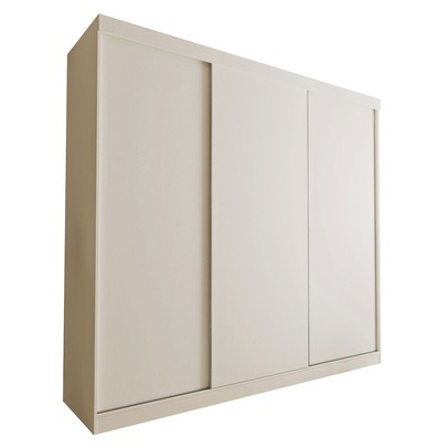 Guarda-Roupa Casal Cronos 3 Portas de Correr 4 Gavetas Branco - Minastex