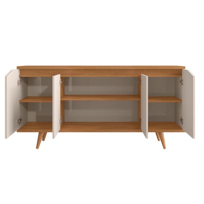 Balcão Buffet Grace 4 Portas Off White/Cedro 050.454 - Casa D