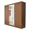 Guarda-Roupa Casal Barcelona 3 Portas de Correr 4 Gavetas Freijó - Minastex