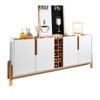 Balcão Buffet Lizz 4 Portas com Adega Branco/Cedro 050520 - Casa D