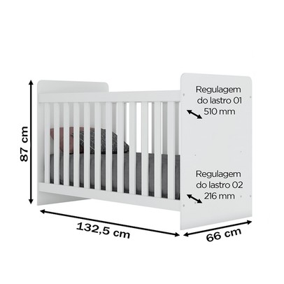 Berço Mini Cama Labirinto Branco - Henn