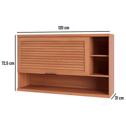 Armário Aéreo Cozinha Macadâmia 1 Porta Freijó - Telasul