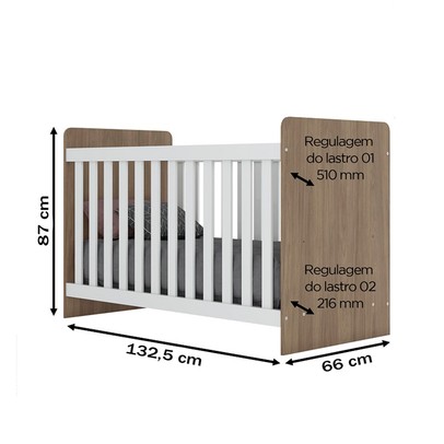 Berço Labirinto Rústico/Branco - Henn