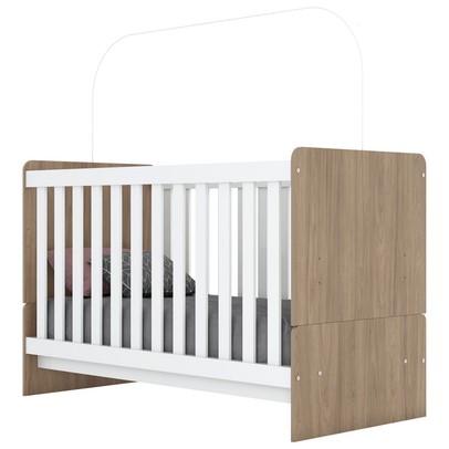 Berço Labirinto Rústico/Branco - Henn