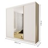 Guarda-Roupa Casal Evidence 3 Portas de Correr 4 Gavetas Branco - Minastex