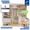 Guarda-Roupa Casal Evidence 3 Portas de Correr 4 Gavetas Branco - Minastex