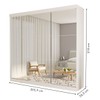 Guarda-Roupa Casal Isabela 3 Portas de Correr Espelhado 4 Gavetas Branco - Minastex