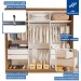 Guarda-Roupa Casal Isabela 3 Portas de Correr Espelhado 4 Gavetas Freijó - Minastex