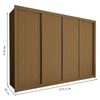 Guarda-Roupa Casal Milano 4 Portas 4 Gavetas Freijó - Minastex
