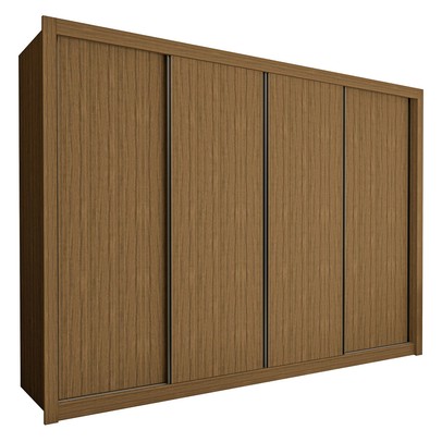 Guarda-Roupa Casal Milano 4 Portas 4 Gavetas Freijó - Minastex