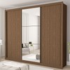 Guarda-Roupa Casal 3 Portas 6 Gavetas Freijó - Minastex