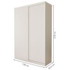 Guarda-Roupa Solteiro Salvador 2 Portas de Correr 2 Gavetas Branco - Minastex
