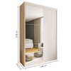 Guarda-Roupa Solteiro Cléo 2 Portas de Correr 2 Gavetas Branco - Minastex