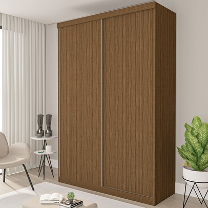 Guarda-Roupa Solteiro Kiara 2 Porta de Correr Freijó - Minastex