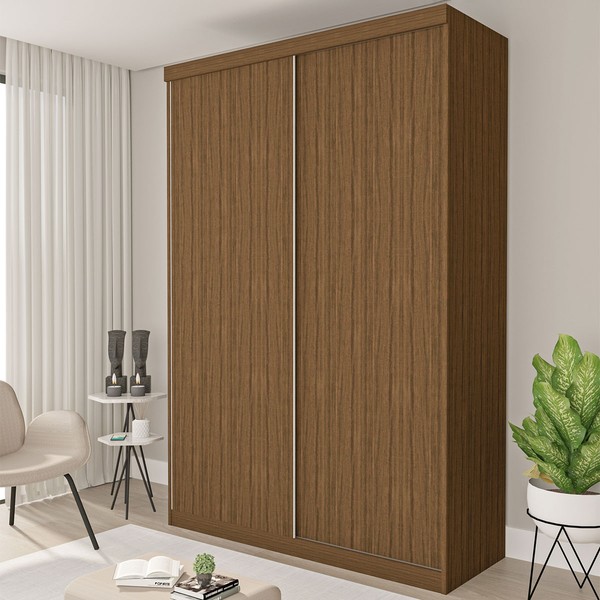 Guarda-Roupa Solteiro Kiara 2 Porta de Correr Freijó - Minastex