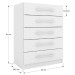 Cômoda 5 Gavetas Monique Branco - Panorama Móveis