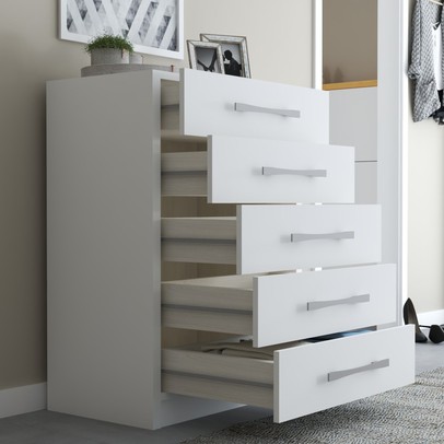 Cômoda 5 Gavetas Monique Branco - Panorama Móveis