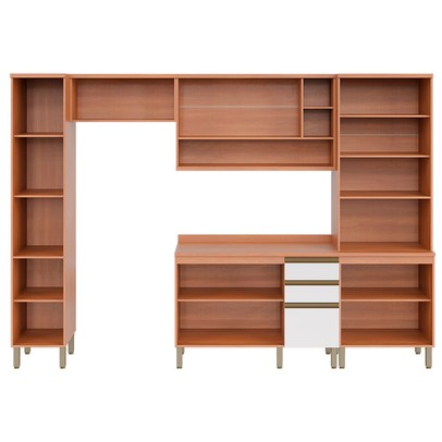 Cozinha Completa Macadâmia 10 Portas 3 Gavetas Freijó/Branco 914427 - Telasul