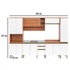 Cozinha Completa Macadâmia 12 Portas 3 Gavetas Freijó/Branco 914432 - Telasul