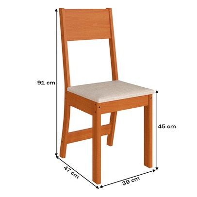 Mesa de Jantar 4 Lugares Freijó/Off White 10085.1 - Indékes