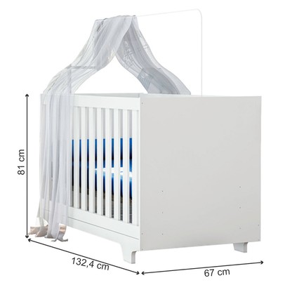 Berço Mini Cama Life 100% Mdf com Colchão Branco - Tigus
