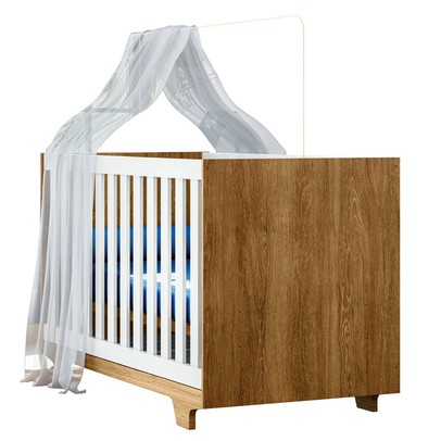 Berço Mini Cama Life 100% Mdf com Colchão Branco/Ypê - Tigus