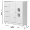 Cômoda de Bebê Life 1 Porta 4 Gavetas Branco - Tigus