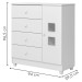 Cômoda de Bebê Life 1 Porta 4 Gavetas Branco - Tigus