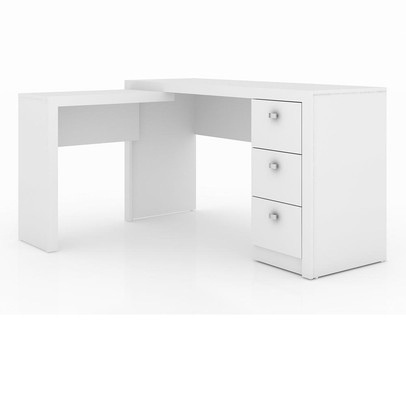 Mesa para Escritório 3 Gavetas Branco Me4101 - Tecno Mobili
