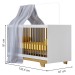 Berço Mini Cama Flocos 100% Mdf Branco/Ypê - Tigus