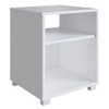 Mesa de Cabeceira Siena 2 Prateleiras Branco - Completa Móveis