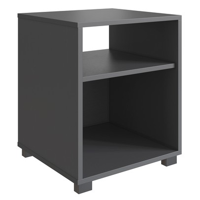 Mesa de Cabeceira Siena 2 Prateleiras Grafite - Completa Móveis