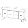 Balcão Buffet Stylo 4 Portas Mel - Viero Móveis
