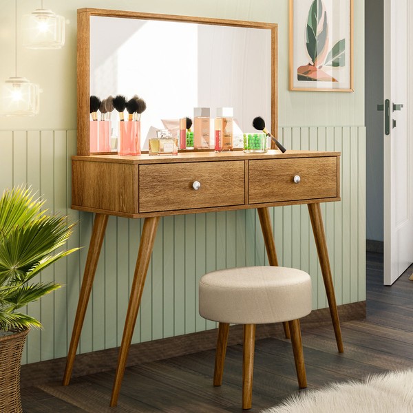 Penteadeira Camarim Prisma 2 Gavetas Ypê - Tigus