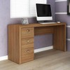 Mesa para Computador 3 Gavetas Amendoa Me4102 - Tecno Mobili